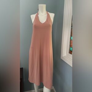 J. Crew Blush Halter Neck Midi Dress Petite Medium